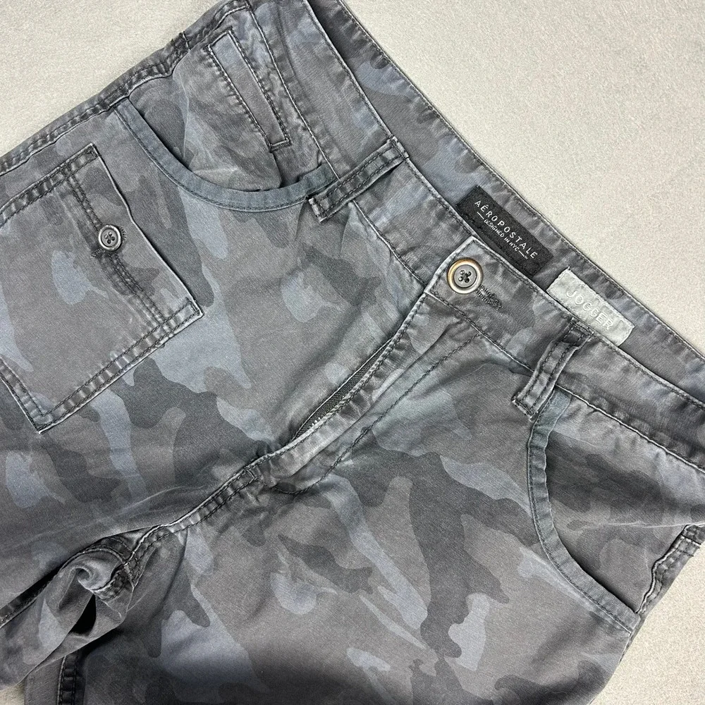 Aeropostale Jogger Pants Camo Cargo Mens 30 Gray